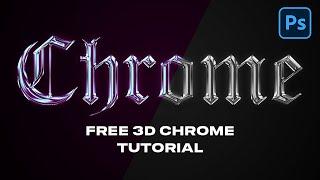 How to 3D Chrome Text Effect in Photoshop [FREE PSD] Beginner friendly