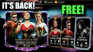 FREE KOMBAT CUP Pack Opening For LUCKY Viewers! MK Mobile