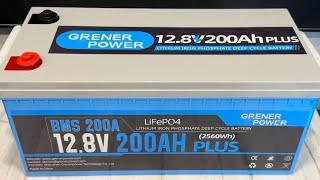 GrenerPower 12V 200Ah LiFePO4 Battery