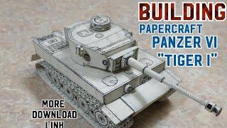 Building Panzer VI "Tiger I" (German Heavy Tank) #satisfyingvideo #papercraft #ww2 #history