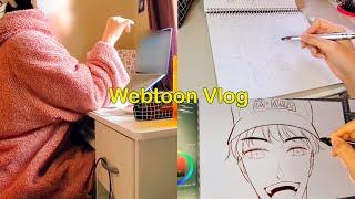 Webtoon Vlog #6 | back to working again |  enjoying the art journey