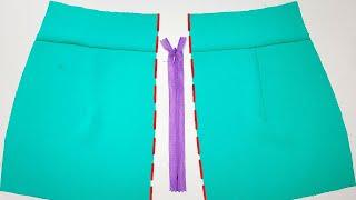 Unique tip on sewing a zipper in a belted skirt/ sewing tricks