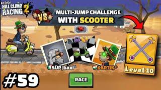 MULTI-JUMP WITH SCOOTER IN FEATURE CHALLENGES - Hill Climb Racing 2