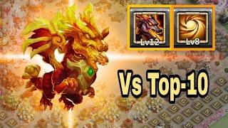 Lavanica (8/8 Sacred Light) Vs Top 10 Heroes | Castle Clash