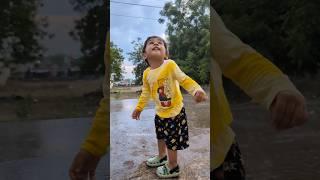 Watch This Adorable Baby Experience the Joy of Rain for the FIRST TIME!  #shortsfeed #short #cute