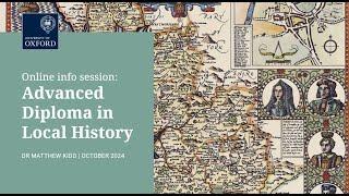 Advanced Diploma Local History | Online information webinar