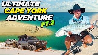 CROC SCARE fishing shark infested remote island! EPIC Fishing & 4WD Mission to Cape York!