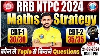 RRB NTPC Maths Strategy 2024 | Railway NTPC CBT 1 & 2 Preparation Strategy | Topic Wise Weightage