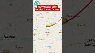 12290 Nagpur CSMT Mumbai Duronto Express Train Route #shorts #durontoexpress #wap7