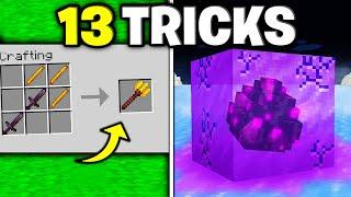 13 TRICKS in MINECRAFT die dich UNBESIEGBAR machen!