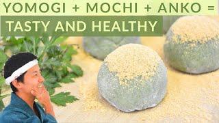 How to make tasty Yomogi Daifuku mochi | Japanese sweets in spring