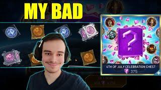 4 Th Of July Celebration Chest Opening & Apology For Clickbait Injustice 2 Mobile