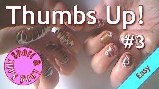 ThumbsUp #3 | Water Marbling An Easy Feather Water Marble #NailArt For Long Nails & Short Nails