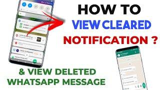 How To View Cleared Notifications In Android & Deleted Whatsapp Message Notification History English