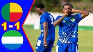 Bénin  Sierra Leone 1 - 1 Résumé de la rencontre : Match amical international (14/10/2023)