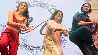 Arjun & Wife Niveditha Dance With 2nd Daughter Anjana At Aishwarya and Umapathy Wedding Reception