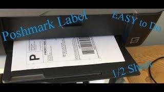How to Print POSHMARK Shipping Label on a 1/2 sheet Sticker Label