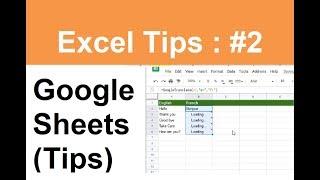 Excel Tips #2 - Amazing feature in Google spreadsheets