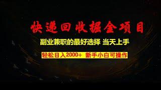 快递回收掘金，副业兼职的最好选择，新手小白当天上手，轻松日入2000+