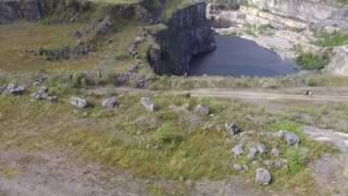 wirksworth quarry derbyshire by drone