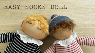 easy SOCKS DOLL DIY | Rag doll making | 낡은 양말로 인형만들기