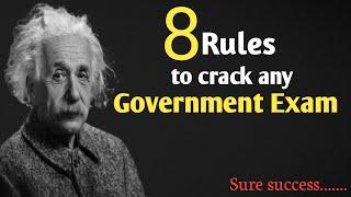 8 golden rules to crack any government job exam-Best motivational video for success in life.