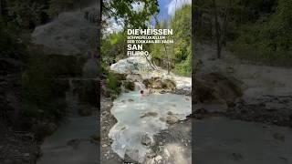 Die heißen Schwefelquellen der Toskana, Bagni San Filippo. Reisetipp Italien - Ein tolles Erlebnis.