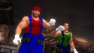 Mario and Luigi Vs Bowser and Bowsette in Dead or Alive 5