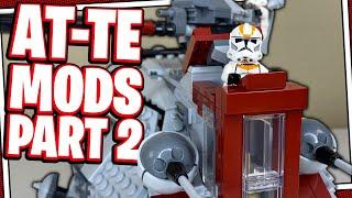 Cockpit ROOF HATCH, CO-PILOT Seat, Fixing The GAPS & MYSTERY CANON MOD  - (75337 AT-TE Mods PART 2)