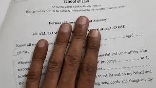 FORMAT OF GENERAL POWER OF ATTORNEY  #LEGAL DRAFTING #POWEROFATTORNEY