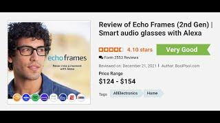 Review of Echo Frames (2nd Gen) | Smart audio glasses with Alexa