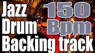 Jazz swing bass backing track | Only jazz drums | 150 Bpm