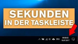 Sekunden in der Taskleiste anzeigen - Windows 10 Tutorial