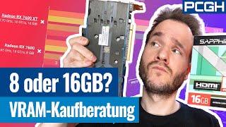 VRAM-Battle 2025: 8 GB vs. 16 GB im großen Performance-Test