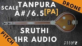 Tanpura Sruthi - Drone - A# Scale or 6.5 Kattai - Pa (Panchamam/ Pancham) - 233Hz