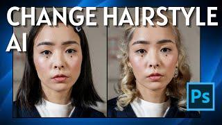 How to Change Hair Style using AI tool in Photoshop