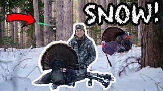 Bow Hunting Turkey in the SNOW! (PUBLIC LAND)