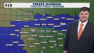 DFW Weather: Freezing temps for some overnight