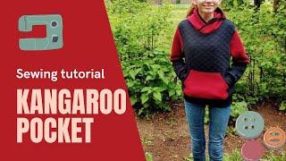 How to trim kangaroo pocket opening with rib-knit fabric