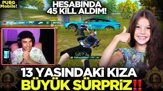 13 YAŞINDAKİ KIZA 45 KİLL REKORU KIRDIM! RANK MAÇINDA 45 KİLL 7000+ HASAR! / PUBG MOBİLE