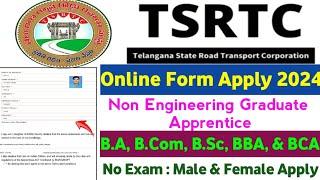 TSRTC Online Application Process Apply 2024  TSRTC Apprentice Online Form Apply 2024  TSRTC Form