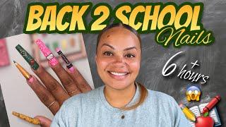 CRAZY BACK TO SCHOOL NAILS 