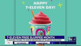 Happy 7-Eleven Day! Free slurpees offered all month