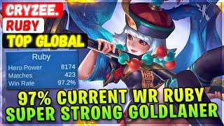 97% Current Win Rate Ruby Super Strong Goldlaner  [ Top Global Ruby ] CryZee. - Mobile Legends Build