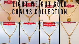 Gold Chains Light Weight Collection || Small Gold Pendant Chains || 22ct Gold Chains for Women