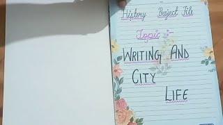 project on Writing and City Life class 11 history project #projectvideo #historyproject