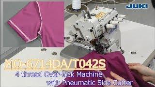 JUKI - MO-6714DA/T042S  - 4 thread Overlock Machine with Pneumatic side cutter(T042S)