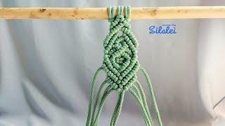 Macrame Tutorial Leaf - Tutorial Tali Kur - EASY MACRAME KNOT AND PATTERN - #basicmacrame #7