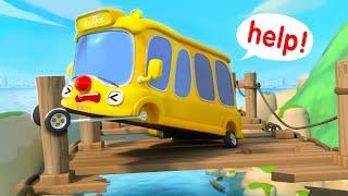 Bus in Trouble | Wheels on the Bus | Car Cartoon | Nursery Rhymes & Kids Songs | BabyBus