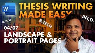 #4 Landscape and Portrait pages in same document | Series: Thesis writing in Microsoft Word